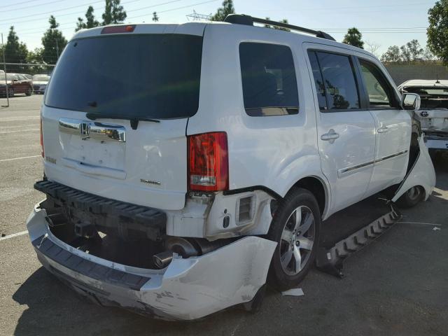 5FNYF3H92DB038598 - 2013 HONDA PILOT TOUR WHITE photo 4