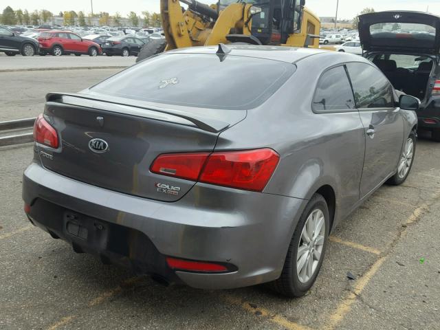 KNAFX6A80E5173327 - 2014 KIA FORTE EX GRAY photo 4