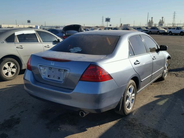 1HGCM56377A027685 - 2007 HONDA ACCORD SE BLUE photo 4