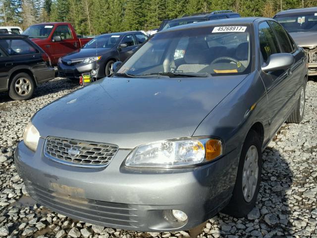 3N1CB51D61L454461 - 2001 NISSAN SENTRA XE GRAY photo 2