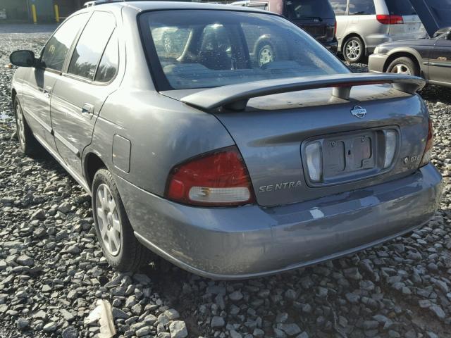 3N1CB51D61L454461 - 2001 NISSAN SENTRA XE GRAY photo 3