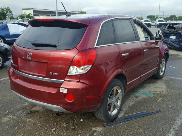 3GSCL93Z69S520863 - 2009 SATURN VUE HYBRID RED photo 4