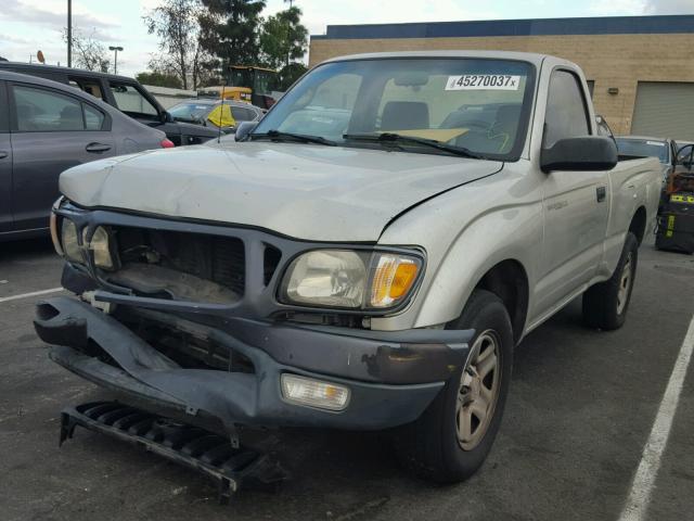 5TENL42N81Z856340 - 2001 TOYOTA TACOMA SILVER photo 2