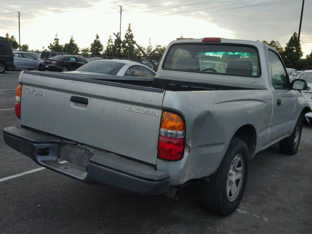 5TENL42N81Z856340 - 2001 TOYOTA TACOMA SILVER photo 4