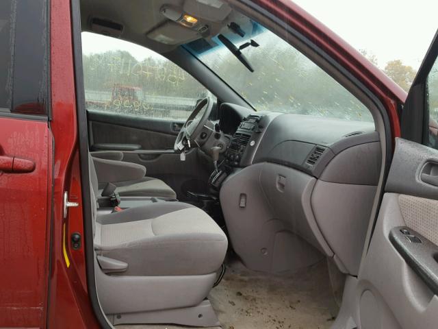 5TDZK23C18S164787 - 2008 TOYOTA SIENNA RED photo 5