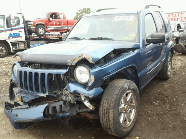 1J8GL58K43W611071 - 2003 JEEP LIBERTY LI BLUE photo 2