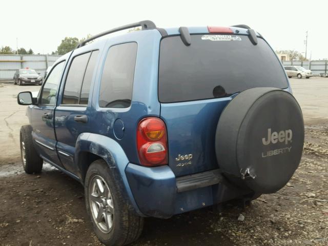 1J8GL58K43W611071 - 2003 JEEP LIBERTY LI BLUE photo 3