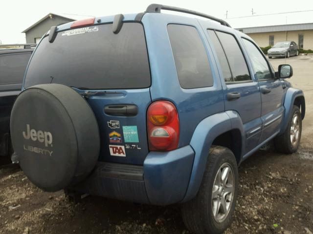 1J8GL58K43W611071 - 2003 JEEP LIBERTY LI BLUE photo 4