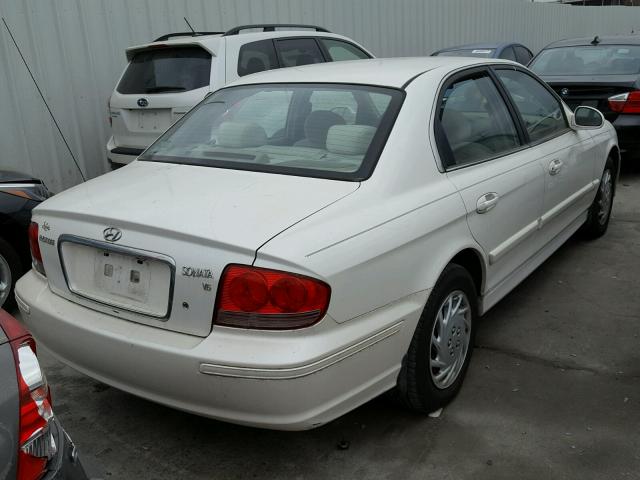 KMHWF25H72A621800 - 2002 HYUNDAI SONATA GL WHITE photo 4