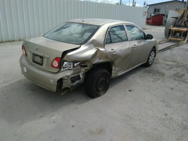 1NXBU40E09Z001585 - 2009 TOYOTA COROLLA TAN photo 4