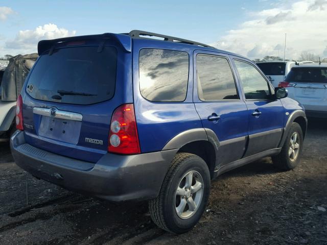 4F2YZ02Z95KM44431 - 2005 MAZDA TRIBUTE I BLUE photo 4