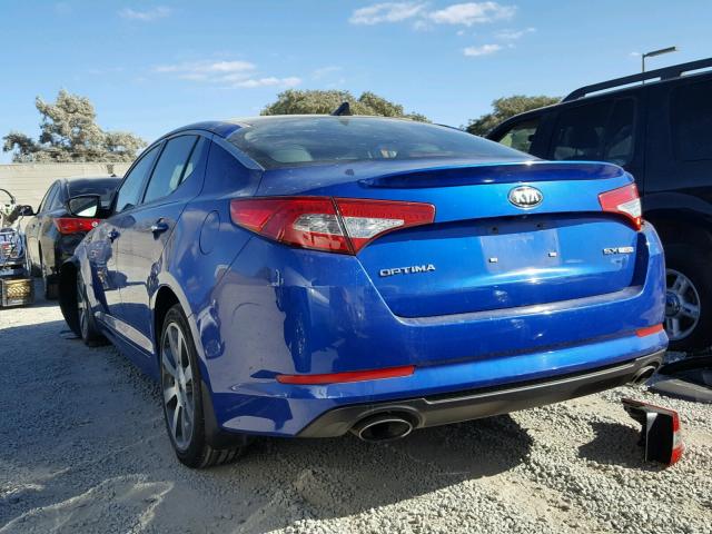 5XXGR4A66DG101515 - 2013 KIA OPTIMA SX BLUE photo 3