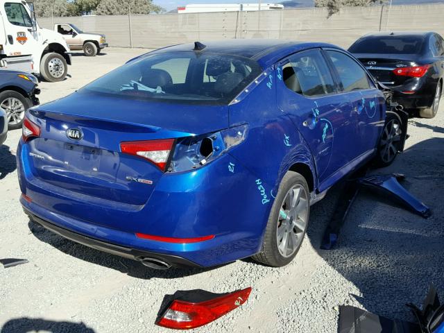 5XXGR4A66DG101515 - 2013 KIA OPTIMA SX BLUE photo 4