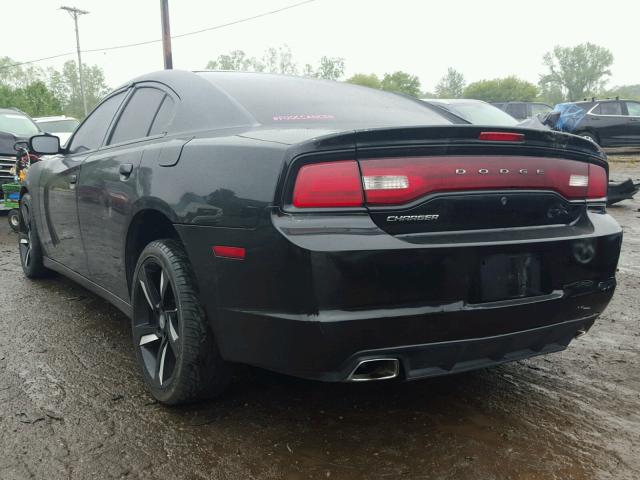 2B3CL1CT2BH600017 - 2011 DODGE CHARGER PO BLACK photo 3