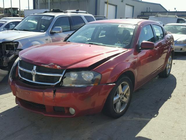 1B3LD76M98N191874 - 2008 DODGE AVENGER RED photo 2