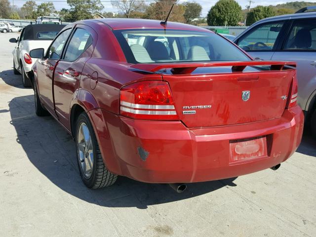 1B3LD76M98N191874 - 2008 DODGE AVENGER RED photo 3