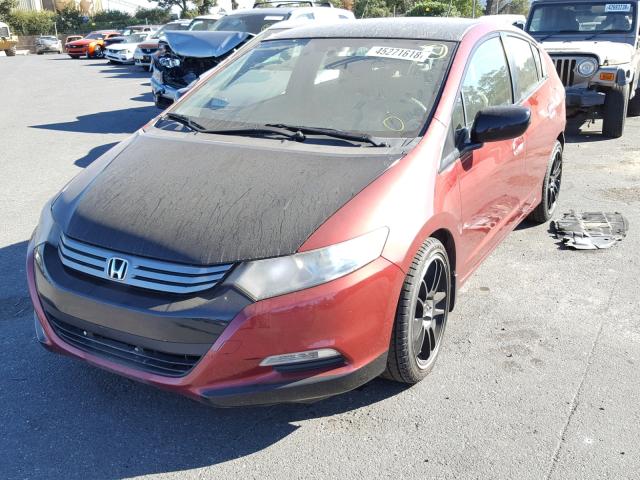 JHMZE2H59AS015024 - 2010 HONDA INSIGHT LX RED photo 2