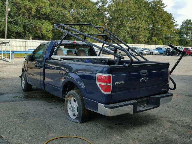 1FTNF1CF5BKE00797 - 2011 FORD F150 BLUE photo 3