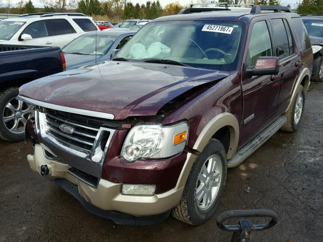 1FMEU64E38UB33337 - 2008 FORD EXPLORER E BURGUNDY photo 2