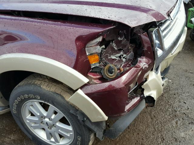 1FMEU64E38UB33337 - 2008 FORD EXPLORER E BURGUNDY photo 9