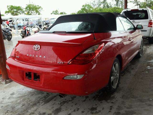 4T1FA38P37U130766 - 2007 TOYOTA CAMRY SOLA RED photo 4