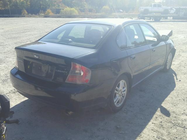 4S3BL616956214432 - 2005 SUBARU LEGACY 2.5 BLACK photo 4