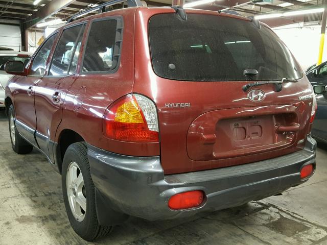 KM8SC73D83U356437 - 2003 HYUNDAI SANTA FE G RED photo 3