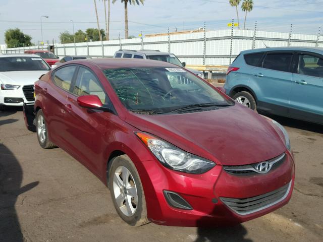 5NPDH4AE7DH263400 - 2013 HYUNDAI ELANTRA GL RED photo 1