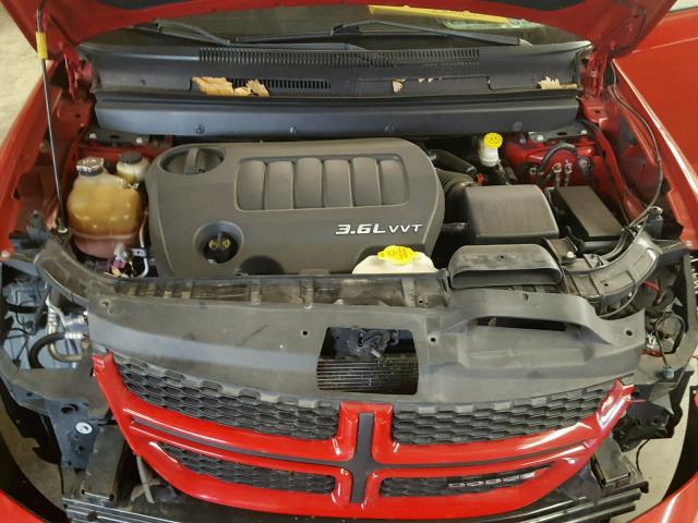 3C4PDDEG7DT541913 - 2013 DODGE JOURNEY R/ RED photo 7