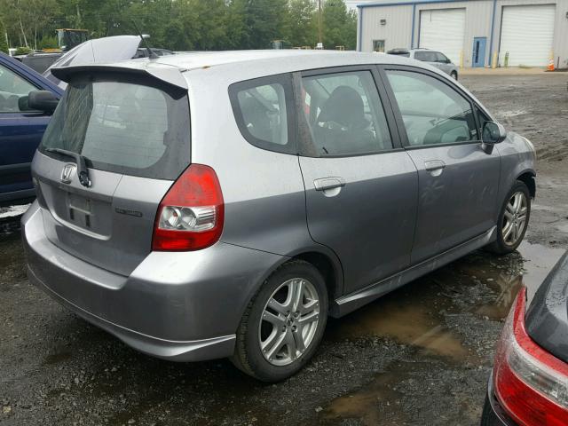 JHMGD37617S051163 - 2007 HONDA FIT S 灰色 照片 4