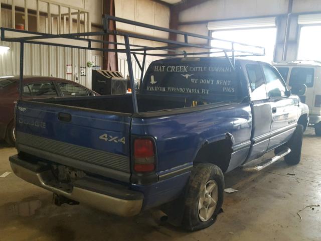 1B7HF13Z3VJ500141 - 1997 DODGE RAM 1500 BLUE photo 4