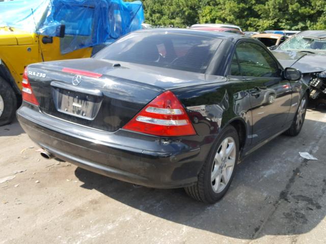 WDBKK49F21F217306 - 2001 MERCEDES-BENZ SLK 230 KO BLACK photo 4