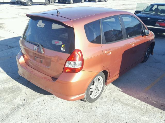 JHMGD38677S043504 - 2007 HONDA FIT S 橙色 照片 4