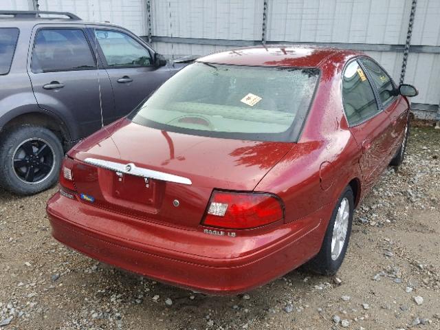 1MEFM55S8YA628690 - 2000 MERCURY SABLE LS P RED photo 4