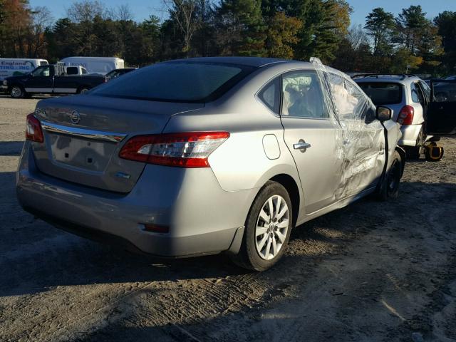 3N1AB7AP8EY337387 - 2014 NISSAN SENTRA S GRAY photo 4