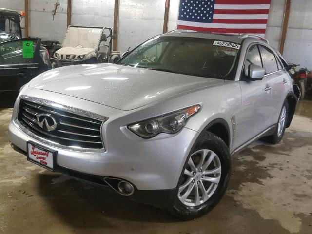 JN8CS1MW4DM173633 - 2013 INFINITI FX37 SILVER photo 2