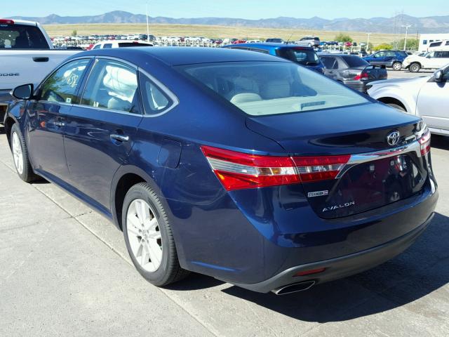 4T1BK1EBXDU035318 - 2013 TOYOTA AVALON BAS BLUE photo 3