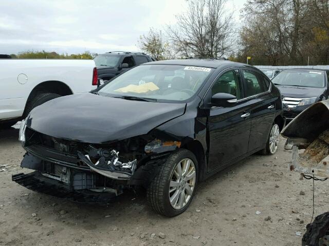 3N1AB7APXDL615170 - 2013 NISSAN SENTRA S BLACK photo 2