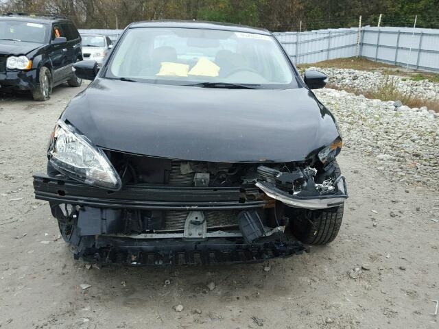 3N1AB7APXDL615170 - 2013 NISSAN SENTRA S BLACK photo 9