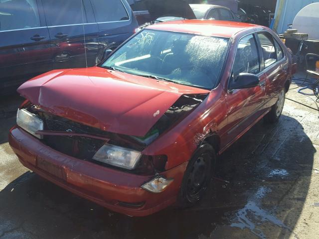 1N4AB41D0WC762376 - 1998 NISSAN SENTRA E BURGUNDY photo 2