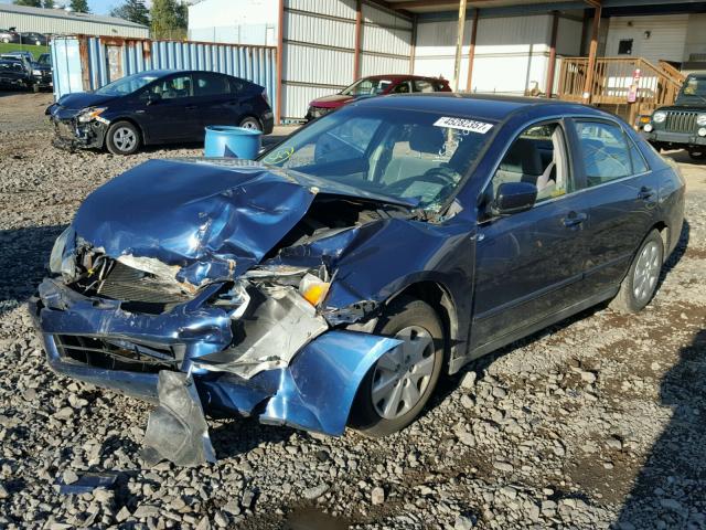 1HGCM56374A115356 - 2004 HONDA ACCORD LX BLUE photo 2