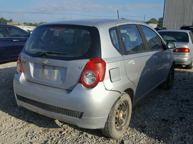 KL1TD6DE8AB099481 - 2010 CHEVROLET AVEO LS SILVER photo 4