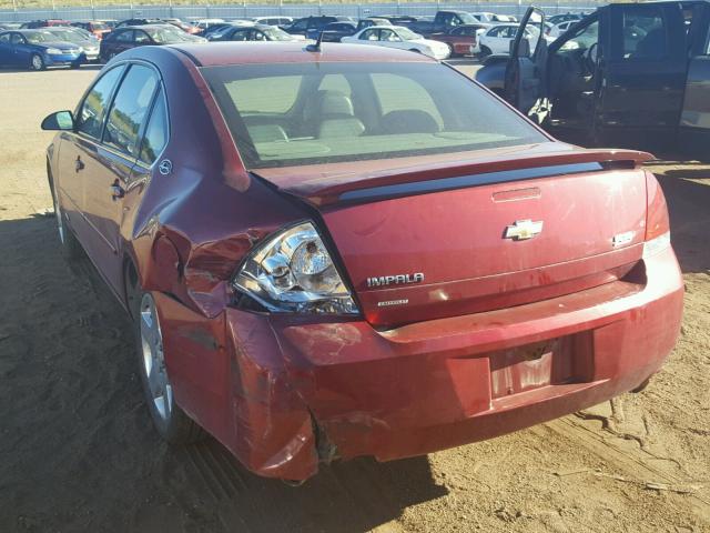 2G1WD58C379215312 - 2007 CHEVROLET IMPALA SUP RED photo 3