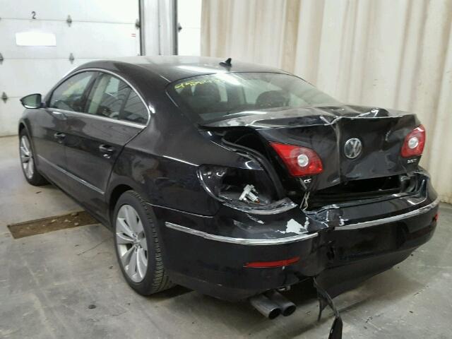 WVWMP7AN2CE502614 - 2012 VOLKSWAGEN CC BLACK photo 3