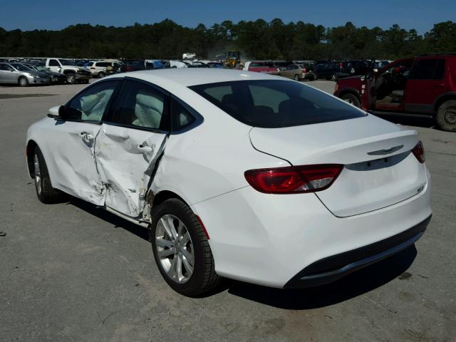 1C3CCCAB3FN649166 - 2015 CHRYSLER 200 LIMITE WHITE photo 3