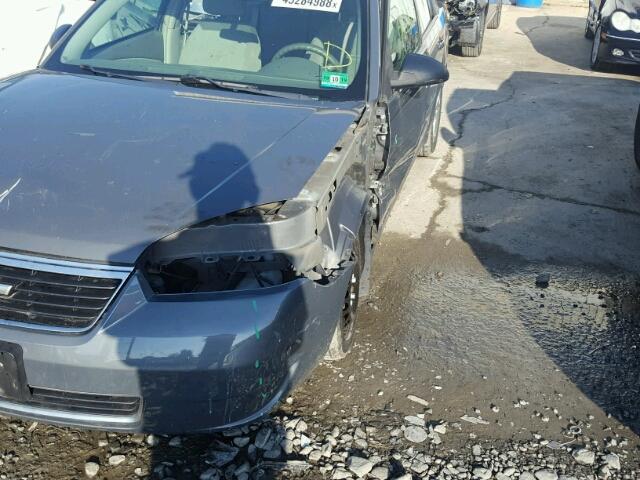 1G1ZS58F57F163783 - 2007 CHEVROLET MALIBU LS მწვანე ფოტო 9