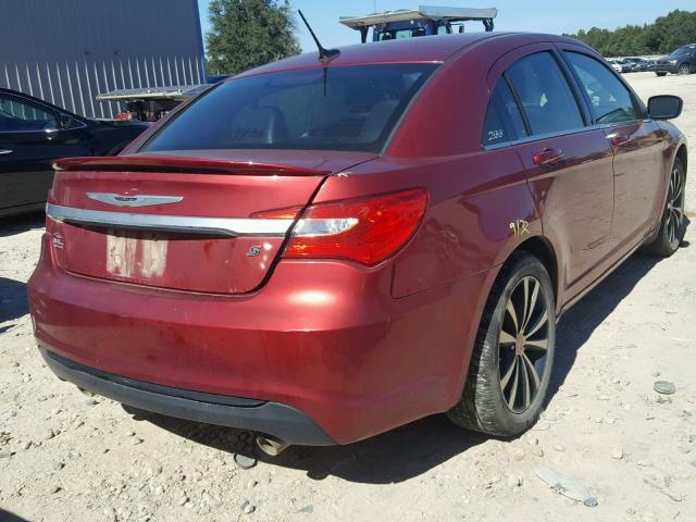 1C3CCBCG0DN676955 - 2013 CHRYSLER 200 LIMITE BURGUNDY photo 4