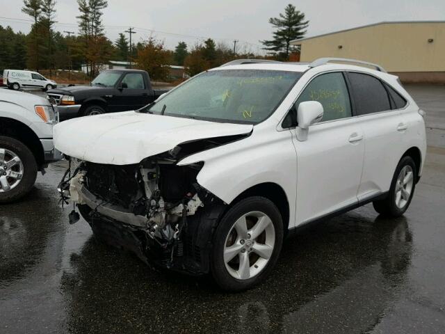 2T2BK1BA9AC044273 - 2010 LEXUS RX 350 WHITE photo 2