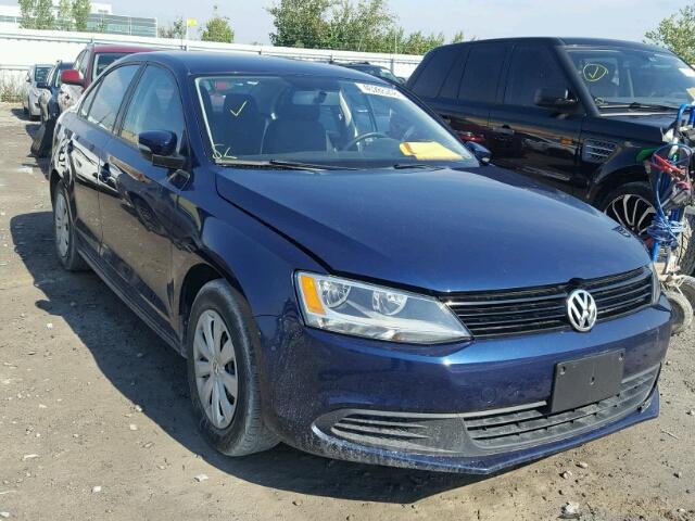3VW2K7AJ3EM245847 - 2014 VOLKSWAGEN JETTA BASE BLUE photo 1