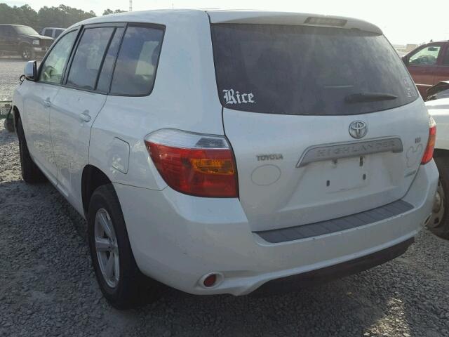 JTEES41A682030291 - 2008 TOYOTA HIGHLANDER WHITE photo 3